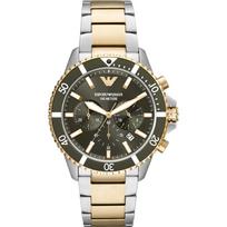 Emporio Armani Diver Žalias Dvispalvis Vyriškas Kvarcinis Chronografas su Data AR11361 žalia