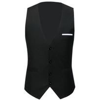 Liemenė Kostiumas Vienaeilis Slim-fit Poliesteris Vyriška Mada Formali Liemenė Verslui L pilka