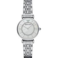 Emporio Armani Gianni T-Bar Motinos perlo Metalinis Sidabrinis Moteriškas Kvarcinis Laikrodis AR1908 perlamutro spalvos