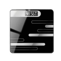 Vonios kambario korpuso grindų svarstyklės Stiklas Išmaniosios elektroninės svarstyklės USB įkrovimas LCD monitorius Svoris Skaitmeninės svarstyklės Battery style juoda