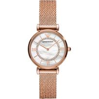 Emporio Armani Gianni T-Bar Rožinio Aukso Nerūdijančio Plieno Moteriškas Kvarcinis Laikrodis AR11320 rožinio aukso spalvos