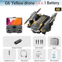 Naujas G6 Pro Drone 8K didelės raiškos dviejų kamerų aerofotografija WIFI FPV kliūčių išvengimo dronas keturių rotorių malūnsparnio žaislas, dovanos vaikams 4K camera-1 B žalia
