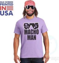 Macho Man WWE VINTAGE stiliaus Randy Savage Violetiniai marškinėliai Unisex marškinėliai XXL