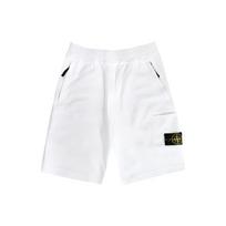 Stone Island Vienos spalvos Kompaso Logotipo Lopo Elastingas Juosmuo Laisvalaikio Šortai Vyriški šortai Balti 781564060-V0001 XL