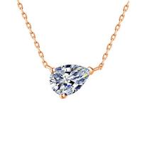 1/3carat Waterdrop Solitaire Moissanite Pendant Necklace with 925 Silver Pear Cut Diamond Neckchain Woman 5A Zircon 5x8mm 1CT auksas