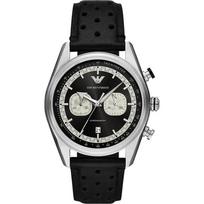 Emporio Armani Racer Juodo Odos Vyriškas Kvarcinis Chronografas Laikrodis AR11635 juoda