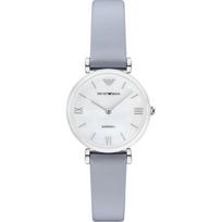 Emporio Armani Gianni T-Bar Mother of pearl Grey Leather Ladies Quartz Watch AR11039 perlamutro spalvos