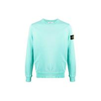Stone Island Ss21 Mikro Logotipo Džemperis Su Apvalia Kaklo Iškirpte Vyriškas Džemperis Mėlynas 741563051-V0044 L