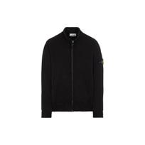 Stone Island Logo Zip Casual Long Sleeve Sweatshirt Men sweatshirt Black 771564320-V0029 S