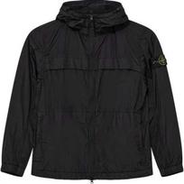 Stone Island perdirbta dygsniuota striukė su gobtuvu Juoda Vyriška Viršutinė apranga 801540922-V0029 S black