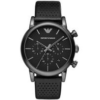 Emporio Armani Luigi Juodo Odos Vyriškas Kvarcinis Chronografas su Data AR1737 juoda