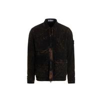 Stone Island SS22 Splash Effect Zip Collar Jacket Men Jacket Black 761512122-V0029 XL
