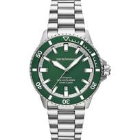 Emporio Armani Sea Explorer Žalias Sidabrinis Nerūdijančio Plieno Vyriškas Automatinis AR60088 žalia