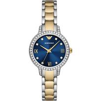 Emporio Armani Cleo Mėlynas Dvispalvis Moteriškas Kvarcinis Laikrodis AR11576 mėlyna