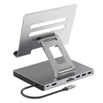 Nešiojamojo kompiuterio stovo prijungimo stotis kelių prievadų USB 3.0 TF kortelės lizdas 4K 60 HZ su HDMI suderinamas PD įkrovimas Gigabito Ethernet aliuminio lydinio C tipo šakotuvo adapteris 8 in 1