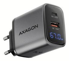 AXAGON Wall charger 67W, USB-A + USB-C, PD3.0/PPS/QC4+/SF | ACU-PQ67D