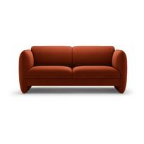 Raudonos plytų spalvos sofa iš velveto 168 cm Georgia – Micadoni