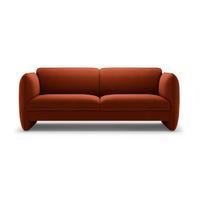 Raudonos plytų spalvos sofa iš velveto 204 cm Georgia – Micadoni