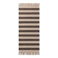 Apverčiamas/rankų darbo juodos spalvos/kreminės spalvos iš džiuto kilimas 80x200 cm Playa – Hanse Home