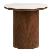 Iš keraminės plokštės apvalios formos šoninis stalas ø 40 cm Noli – House Nordic