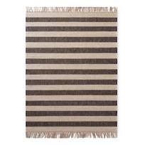 Apverčiamas/rankų darbo juodos spalvos/kreminės spalvos iš džiuto kilimas 160x230 cm Playa – Hanse Home