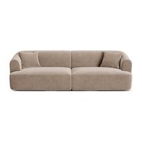 Šviesiai rudos spalvos sofa iš velveto 255 cm Campi – Cosmopolitan Design