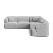 Šviesiai pilkos spalvos kampinė sofa iš kordinio velveto Campi – Cosmopolitan Design