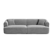 Šviesiai pilkos spalvos sofa iš velveto 255 cm Campi – Cosmopolitan Design