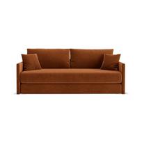 Terakotos spalvos sulankstoma sofa iš velveto 209 cm Shannon – Cosmopolitan Design
