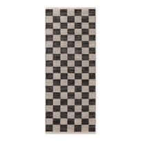Apverčiamas/rankų darbo juodos spalvos/kreminės spalvos iš džiuto mišinio kilimas 80x200 cm Rex – Hanse Home