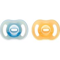 Tommee Tippee Ultra Light Night čiulptukas 6-18m Orange/ Blue 2 vnt.