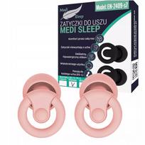 Medi Sleep ausų kamštukai miegui, dydžiai XS / S / M / L, rožinės spalvos
