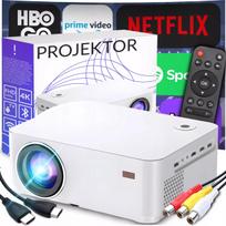 Išmanusis TV „Wi-Fi“ „Full HD“ 4K 9000 lm LED LCD projektorius su „Bluetooth“ ir „Android“ funkcija