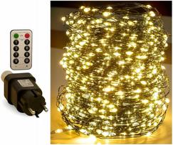 500 LED vielinės kalėdinės lemputės 50 m ŠILTAI BALTA GIRLIANDA