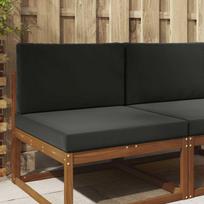 Lauko sofa pagalvėlė 2 pcs Juodas Poliesteris