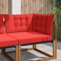 Lauko sofa pagalvėlė 3 pcs Raudona Poliesteris