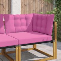 Lauko sofa pagalvėlė 3 pcs Rožinė Poliesteris