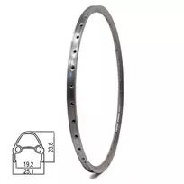 Ratlankis DYNAMIC 28/29" // 36H, V-Brake stabdžiams // dvigubas, aliuminis