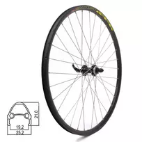 Priekinis ratas STARSCircle 27,5" // diskiniams Center-Lock stabdžiams, 32H, greitveržlė / QR, kniedytas, aliuminis