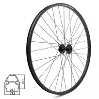 Priekinis ratas J25DH 29" // diskiniams 6-varžtų stabdžiams, 32H, Thru Axle, kniedytas, aliuminis