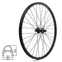 Priekinis ratas J19SB 26" // diskiniams Center-Lock stabdžiams, 32H, greitveržlė / QR, kniedytas, aliuminis