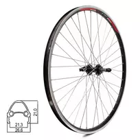 Galinis ratas SUNSTART 27,5" // V-brake, 36H, užsukamam žvaigždžių blokui, QR, aliuminis