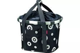 Krepšys ant dviračio vairo Bikebasket juodas su burbulais 350x280x260 mm 15L