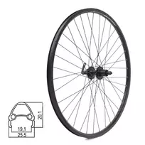 Galinis ratas J19SB 28/29" // diskiniams 6 varžtų, 36H, kasetė, QR / greitveržlė, aliuminis