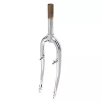 Priekinė kieta šakė 26" // V-Brake stabdžiams, 1 1/8", plienas (sidabrinė - chromuota)