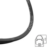 Ratlankis HAIBIKE RODI TRYP30 29" (622x30TC) // bekamerinis (Tubeless Ready), 32H, AT6 23', diskiniams stabdžiams, kniedytas, dvigubas