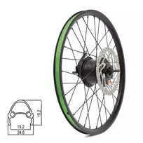 Galinis ratas 20" // su Shimano Nexus E-Bike 5pav. stebule, 32H, su st. disku, be kniedžių, dvigubas, aliuminis