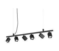 Ideal Lux - LED liustra ant laido DYNAMITE 6xGU10/7W/230V CRI 90 juoda