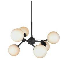 Halo Design 736546 - Pakabinamas šviestuvas ant laido ATOM 6xG9/28W/230V Ø 45 cm juoda/balta