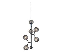 Halo Design 738854 - Pakabinamas šviestuvas ant laido ATOM 6xG9/28W/230V skersmuo 30 cm juoda/k. juoda